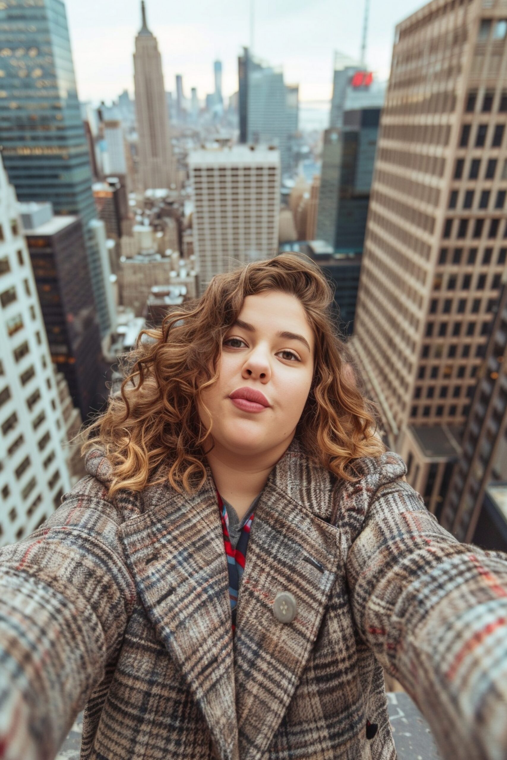portrait fat tourist travelling